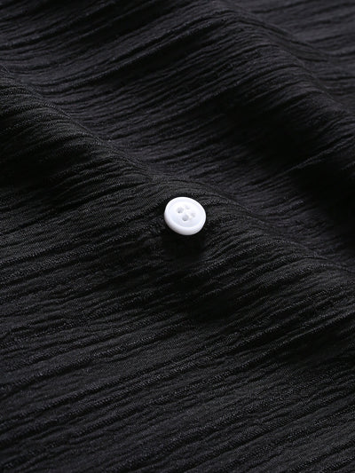 Humberto® | Wrinkled Texture Print Button Up Shirt