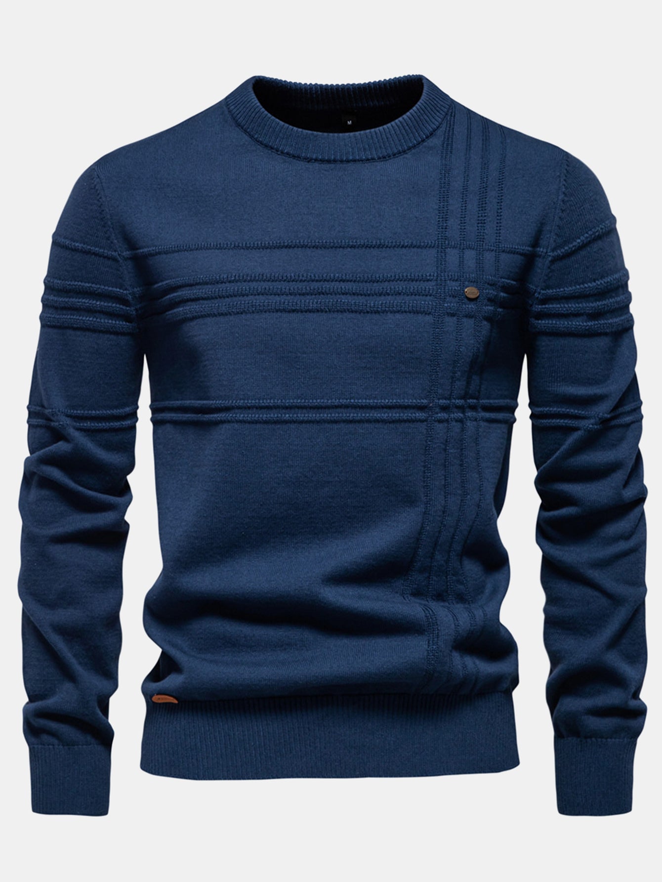 Gaudencio® | Striped Jacquard Crewneck Sweater