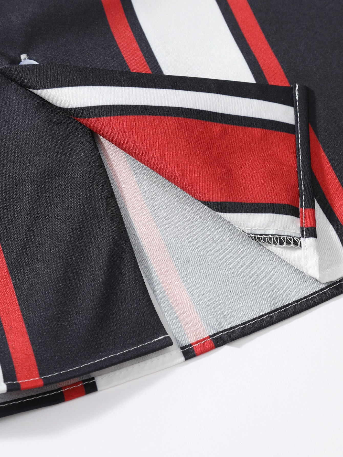 Arwa® | Revere Collar Striped Print Shirt