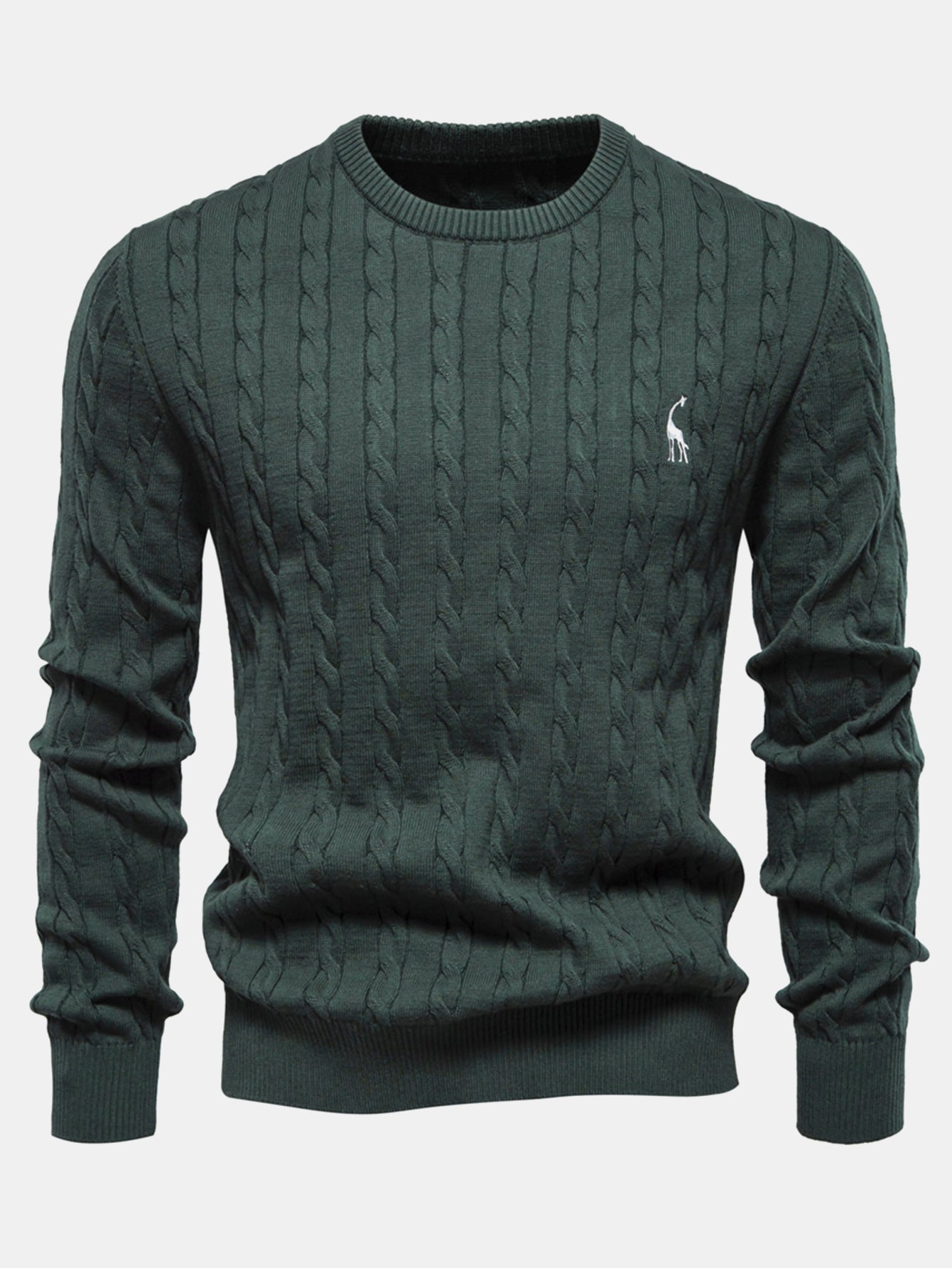 Elías® | Giraffe Embroidery Twist Jacquard Sweater