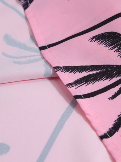 Heriberto® | Palm Tree Print Button Up Shirt & Swim Shorts