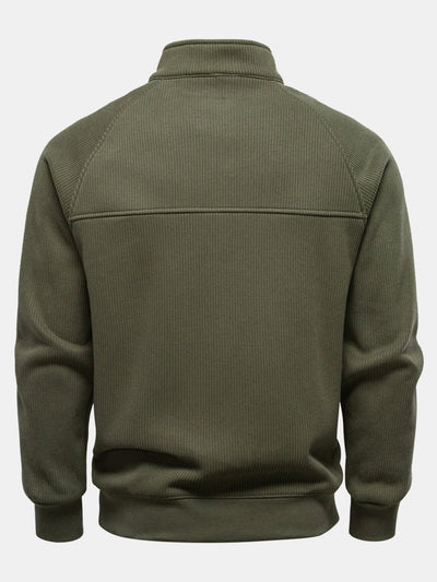 Gareth® | Ribbed Raglan Sleeve Quarter Zip Sweatshirt