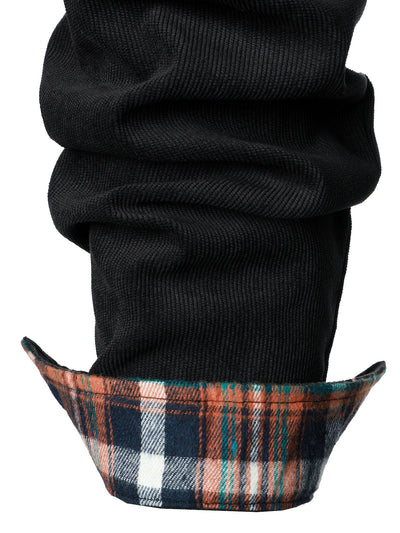 Felicio® | Corduroy Plaid Panel Button Up Shirt