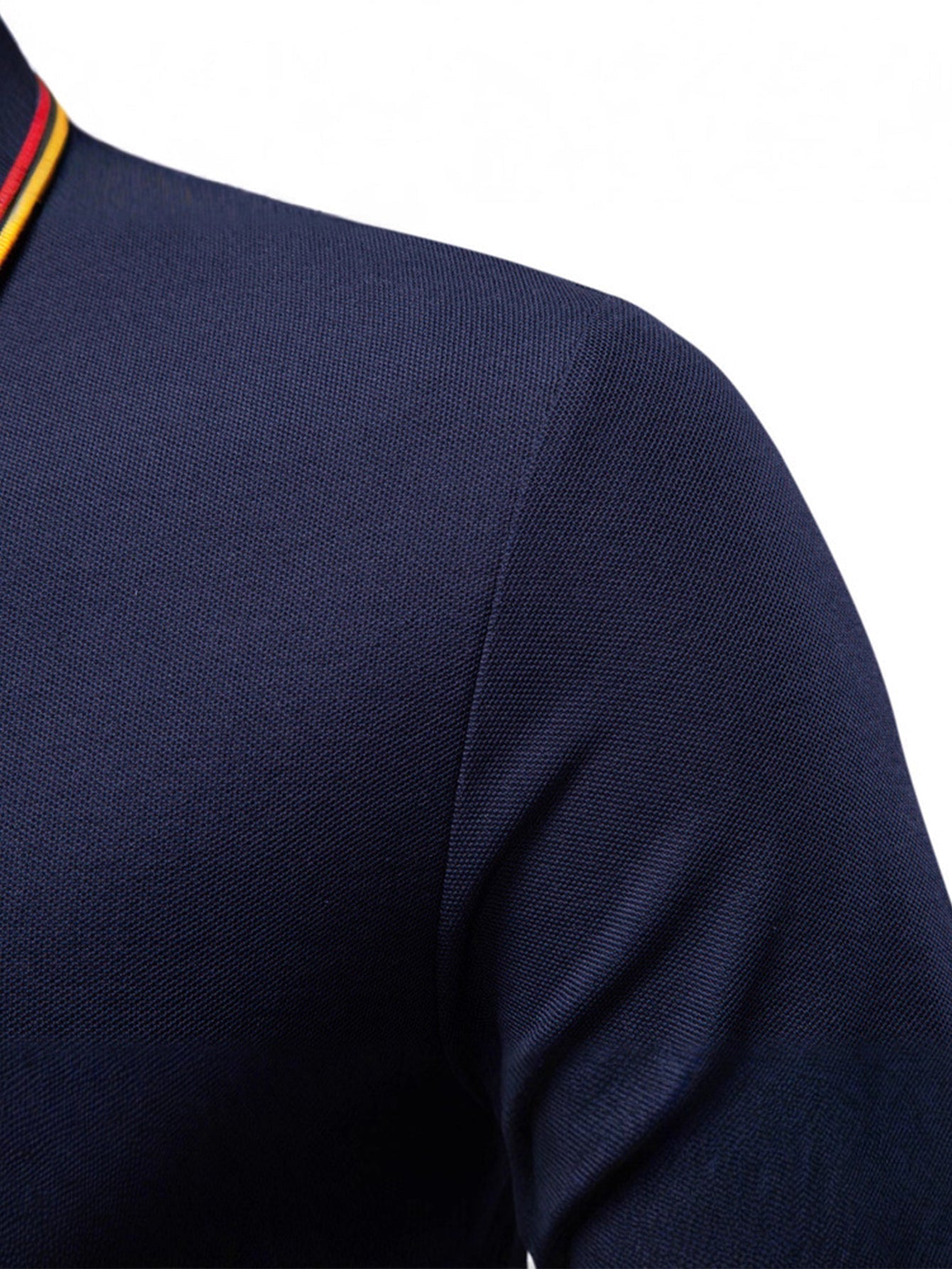 Vincent | Long Sleeved Contrast Polo Shirt