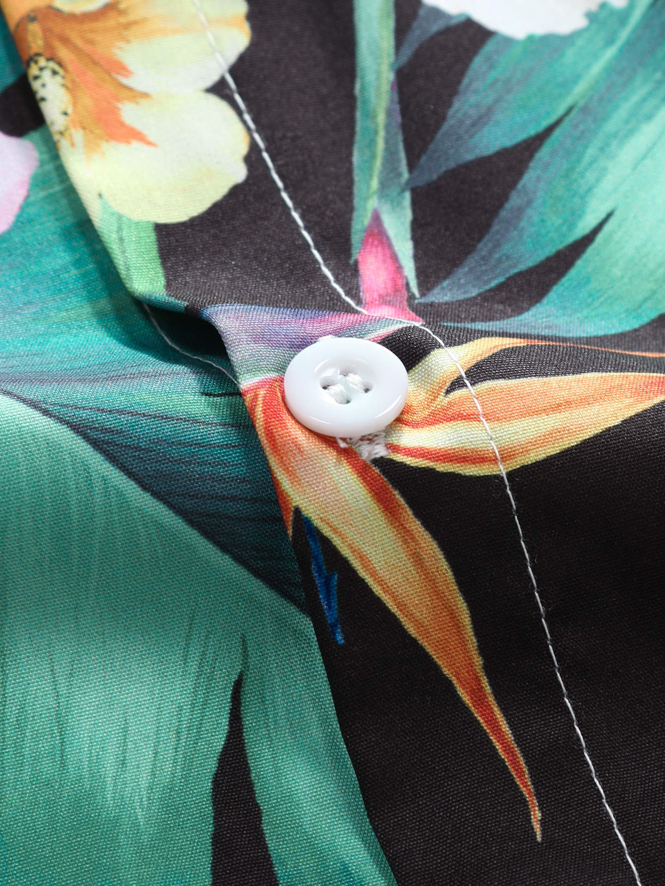 Herberto® | Tropical Flowers Print Button Up Shirt & Swim Shorts