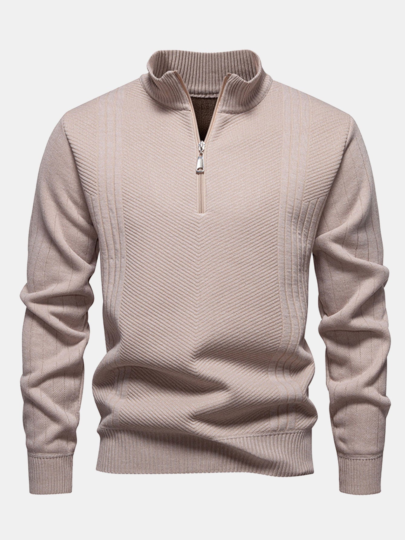 Aureliano® | Stripe Quarter Zip Sweater