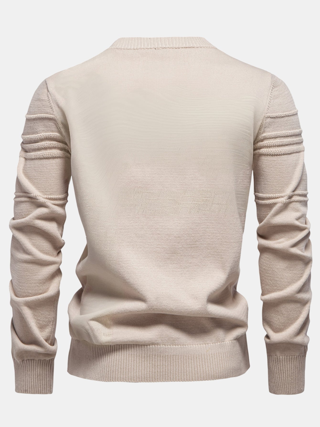 Gaudencio® | Striped Jacquard Crewneck Sweater