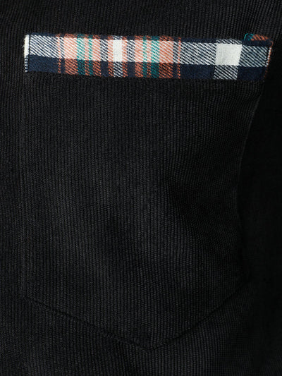 Felicio® | Corduroy Plaid Panel Button Up Shirt