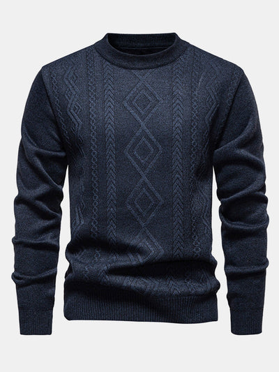 Asad® | Geometric Jacquard Crewneck Sweater