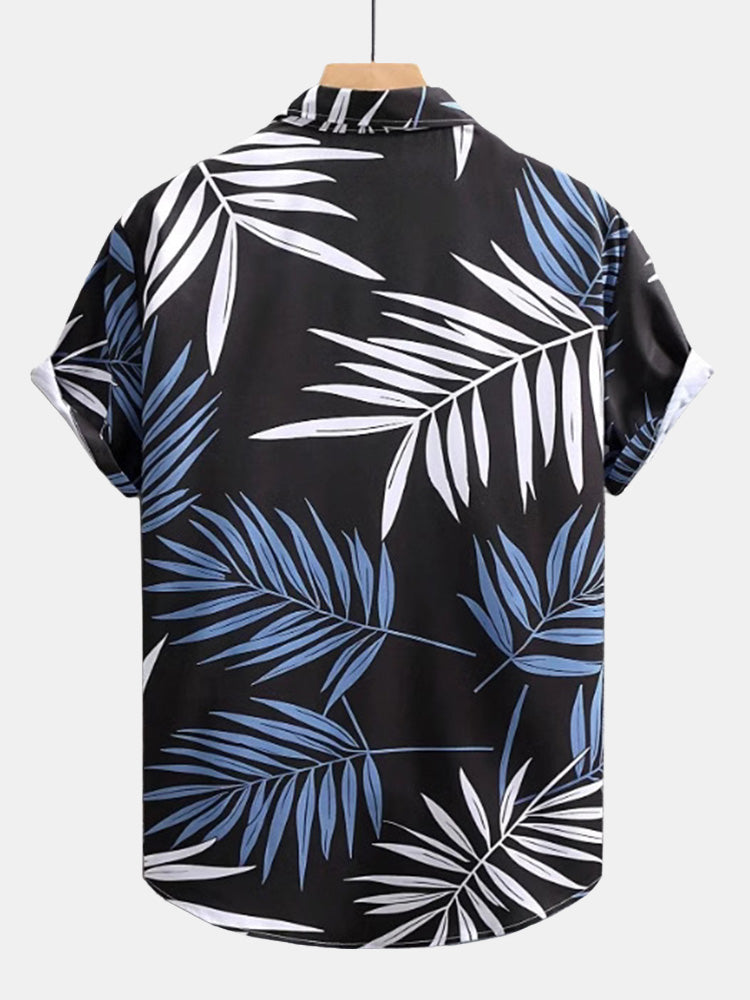 Ignacio® | Tropical Leaves Print Button Up Shirt