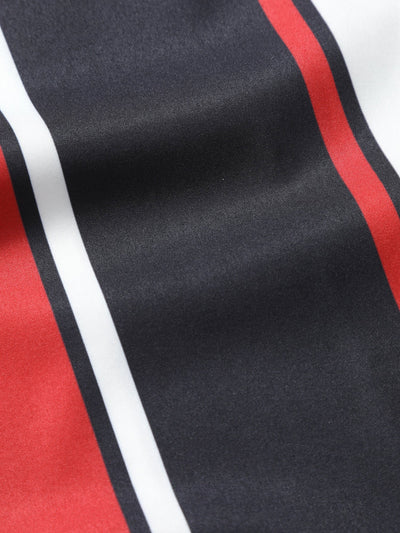 Arwa® | Revere Collar Striped Print Shirt