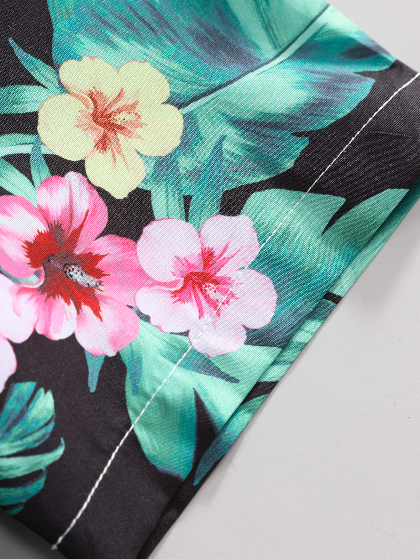 Kendrick® | Tropical Flowers Print Button Up Shirt