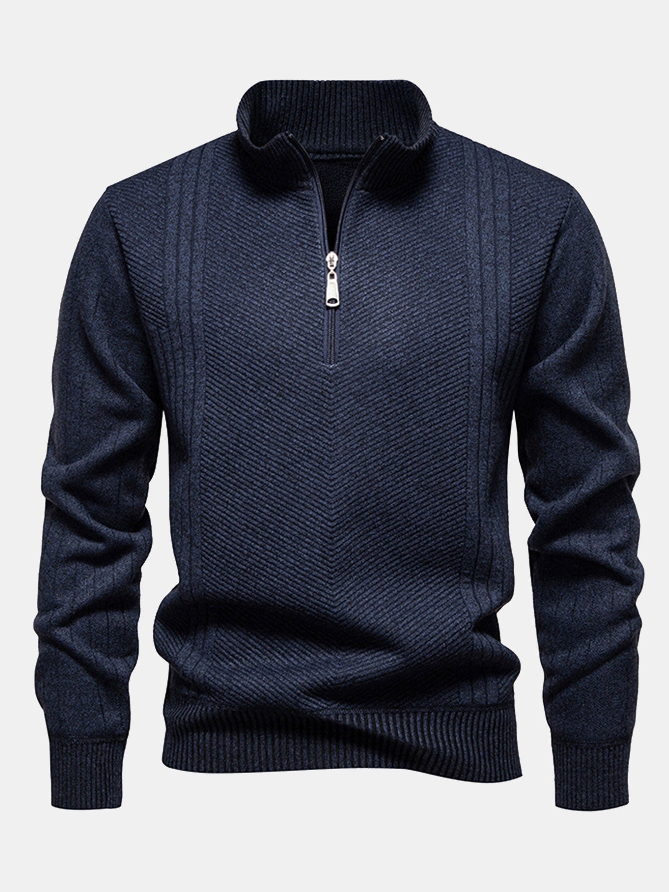 Aureliano® | Stripe Quarter Zip Sweater