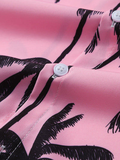 Heriberto® | Palm Tree Print Button Up Shirt & Swim Shorts