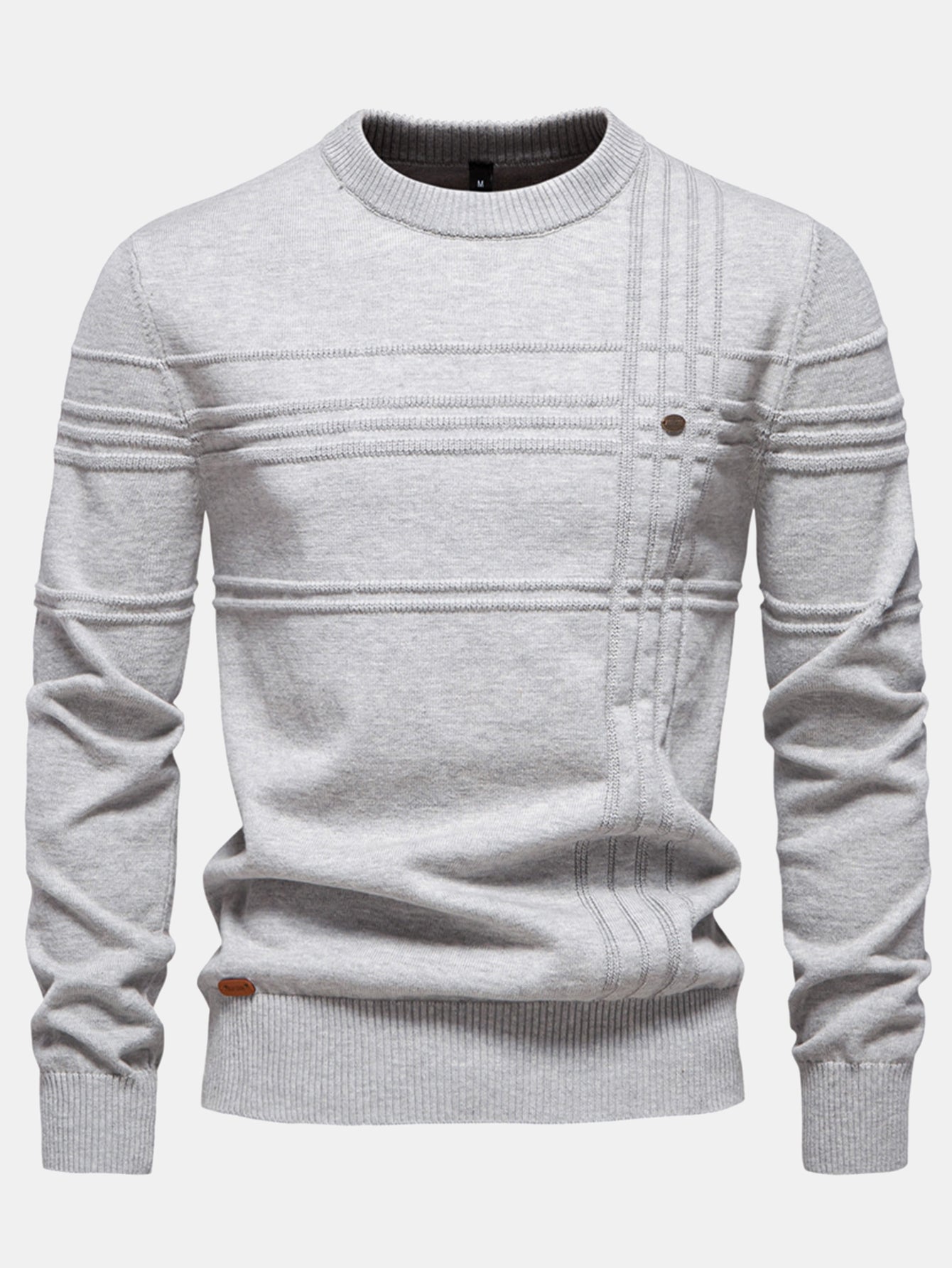 Gaudencio® | Striped Jacquard Crewneck Sweater