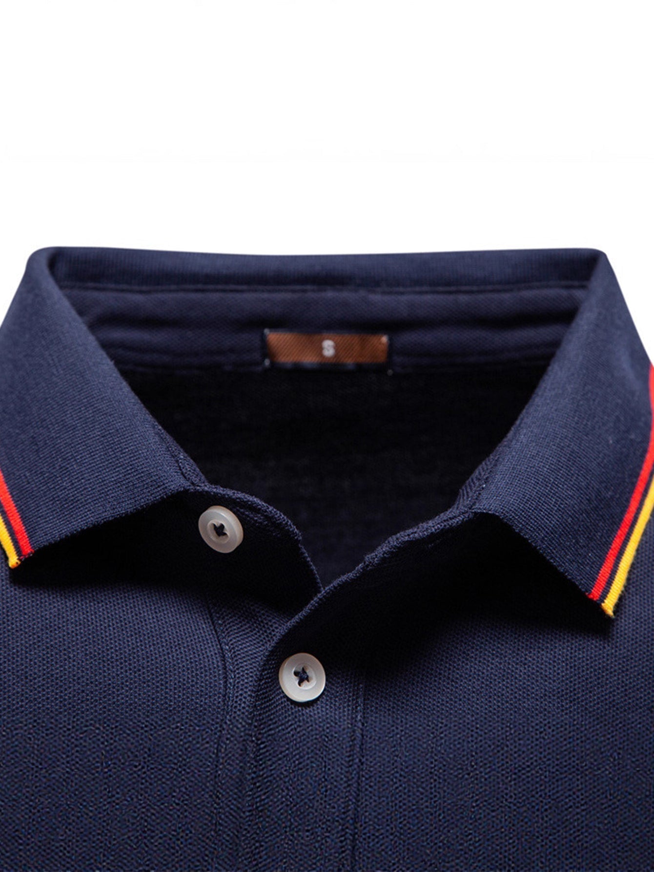 Vincent | Long Sleeved Contrast Polo Shirt
