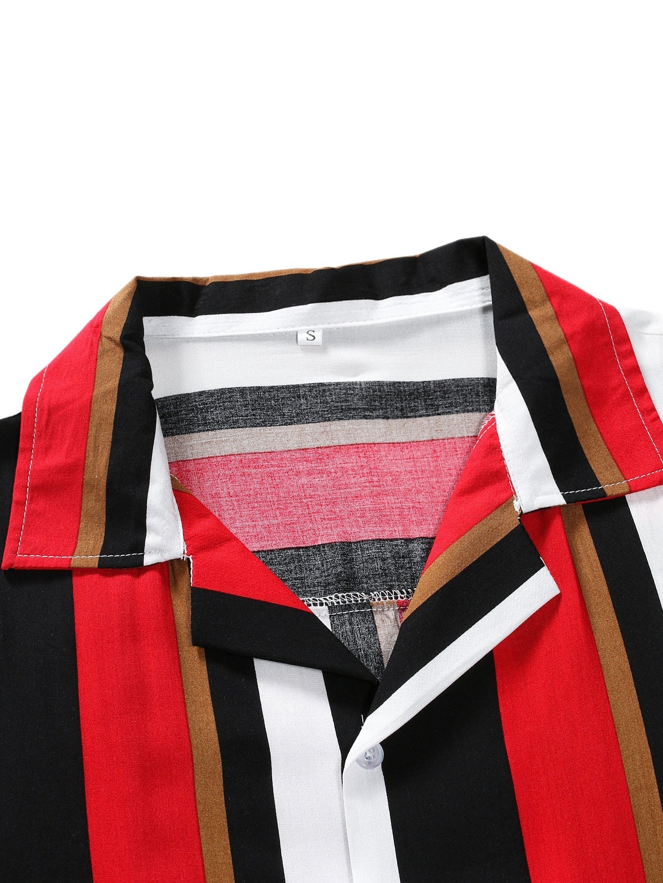 Arno® | Colorful Striped Print Revere Shirt