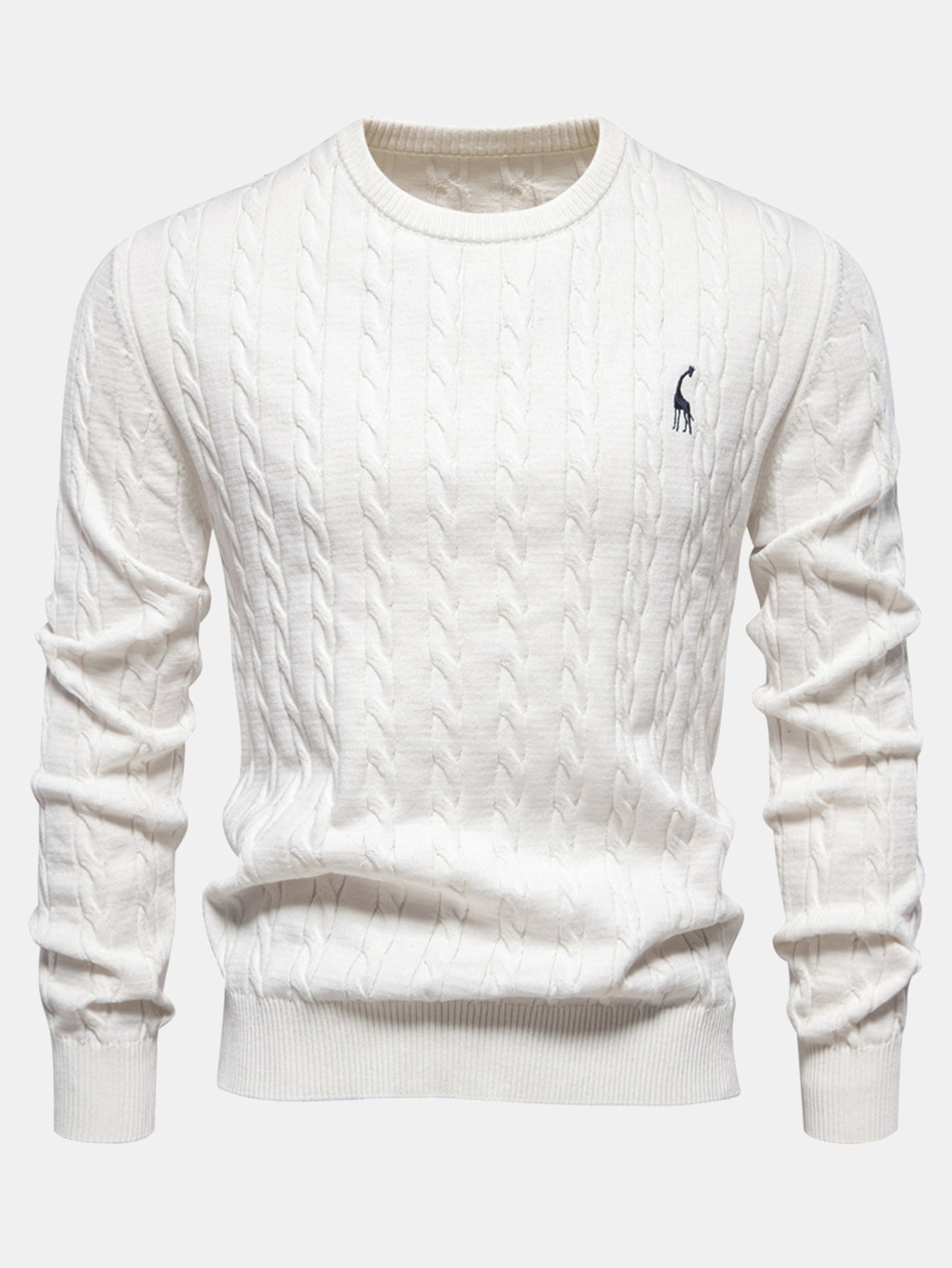 Elías® | Giraffe Embroidery Twist Jacquard Sweater