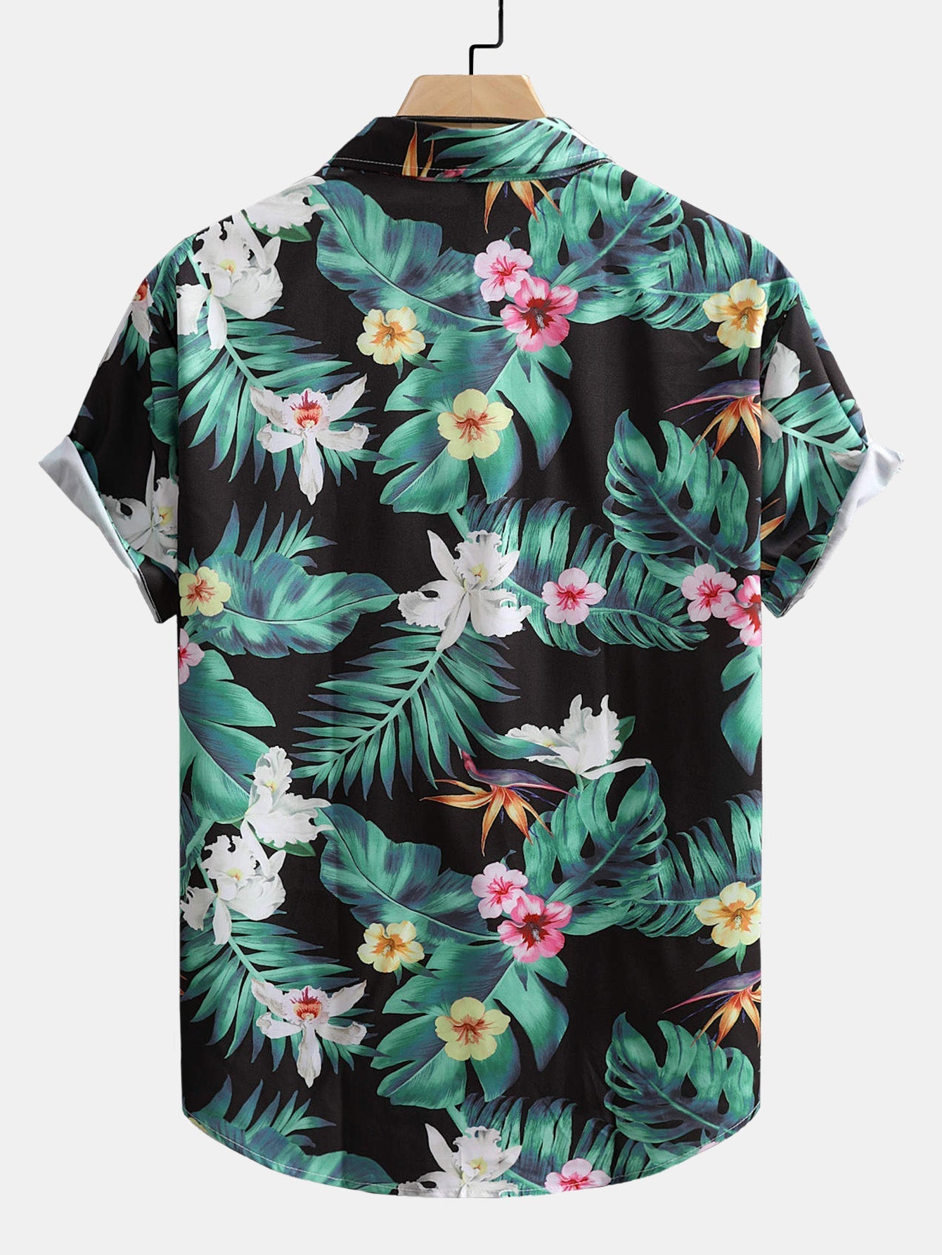 Íñigo® | Tropical Flowers Print Button Up Shirt