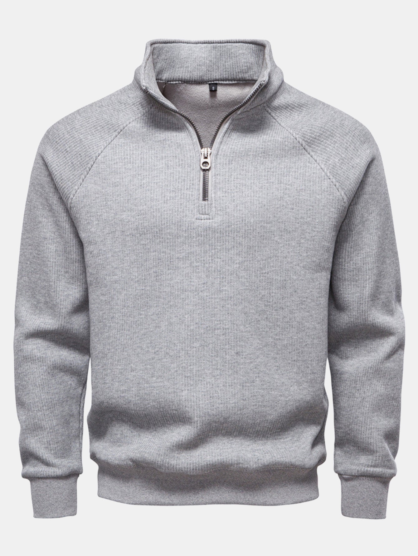 Gareth® | Ribbed Raglan Sleeve Quarter Zip Sweatshirt