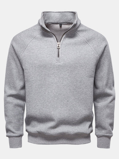 Gareth® | Ribbed Raglan Sleeve Quarter Zip Sweatshirt