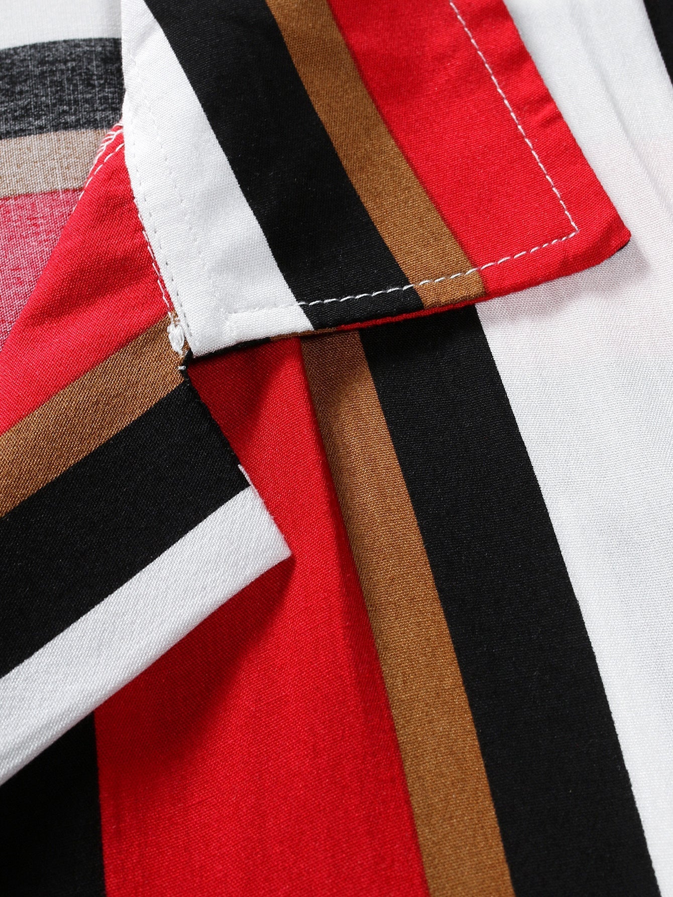 Arno® | Colorful Striped Print Revere Shirt