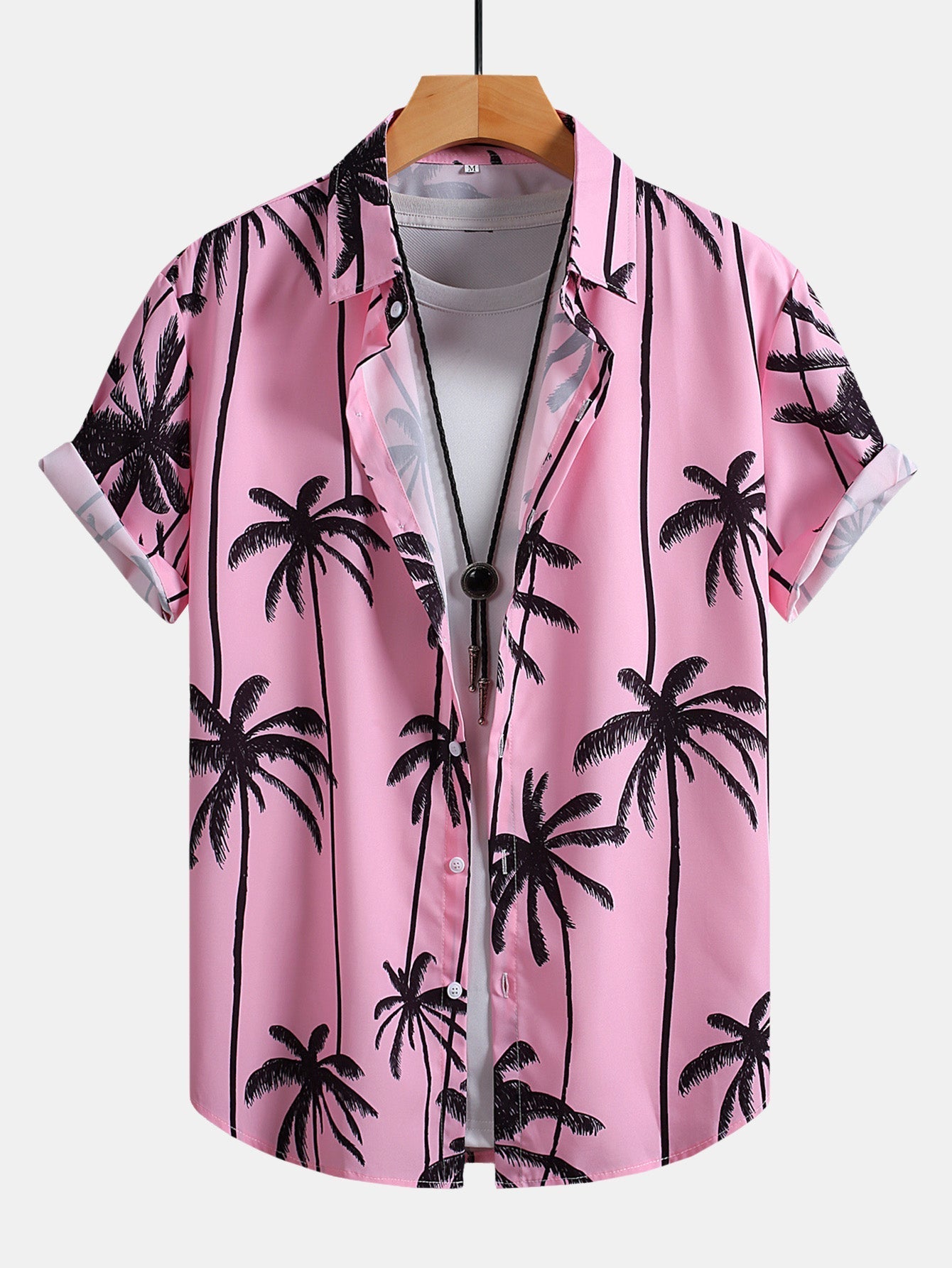 Allen® | Palm Tree Print Button Up Shirt
