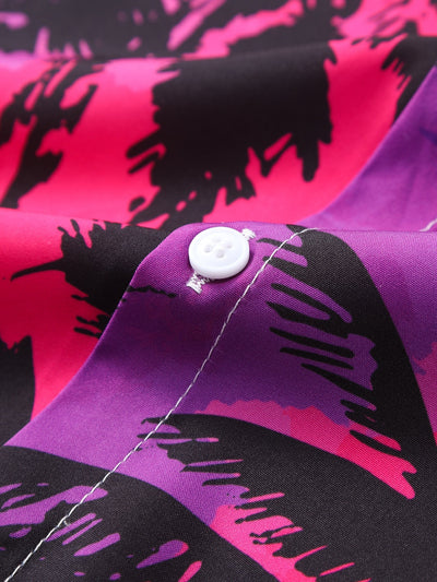 Iban® | Palm Tree Print Button Up Shirt