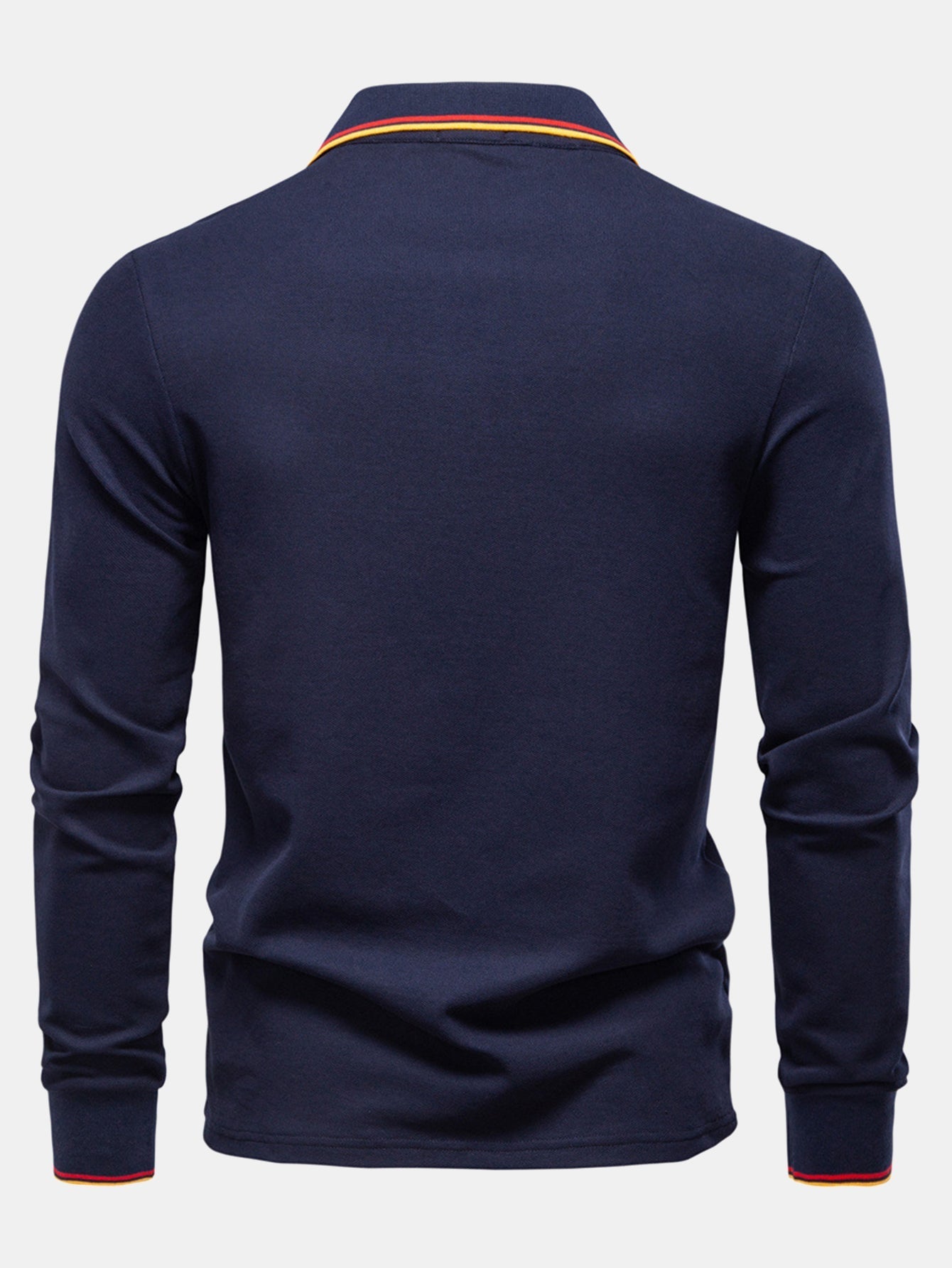 Vincent | Long Sleeved Contrast Polo Shirt
