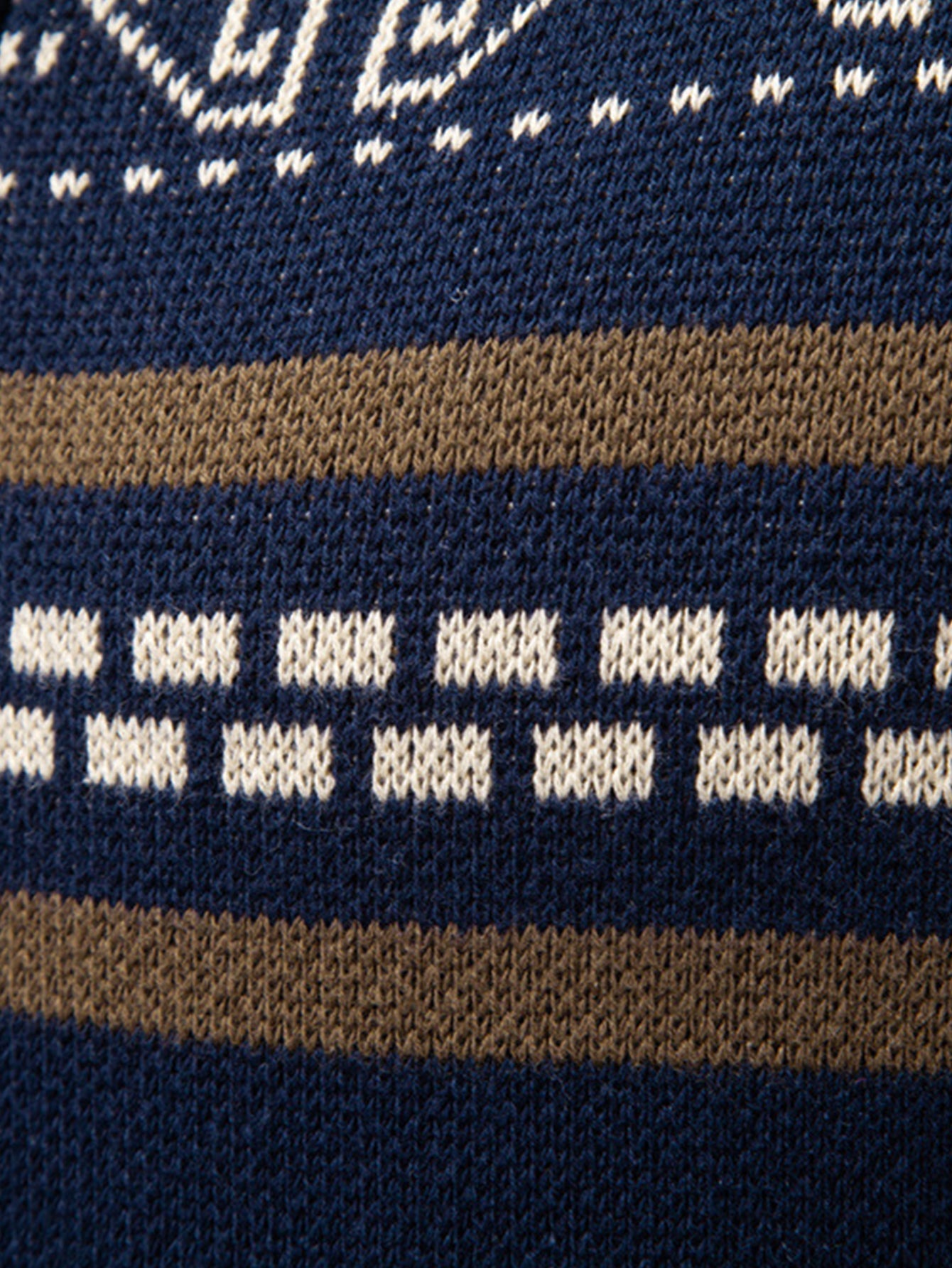 Drago® | Geometry Jacquard Zipper Stand Collar Sweater