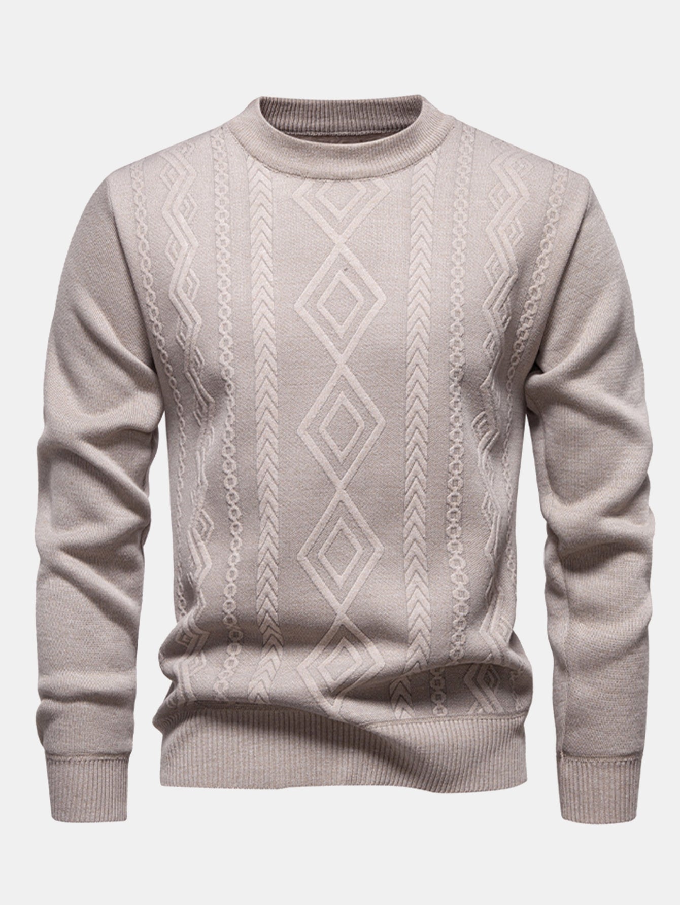 Asad® | Geometric Jacquard Crewneck Sweater