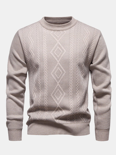 Asad® | Geometric Jacquard Crewneck Sweater