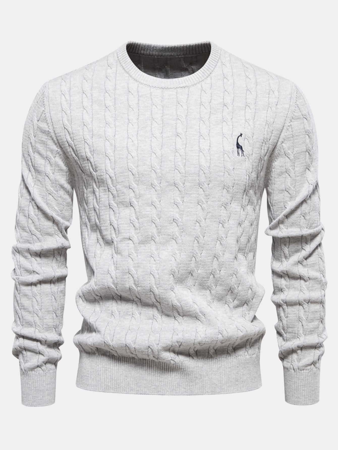 Elías® | Giraffe Embroidery Twist Jacquard Sweater