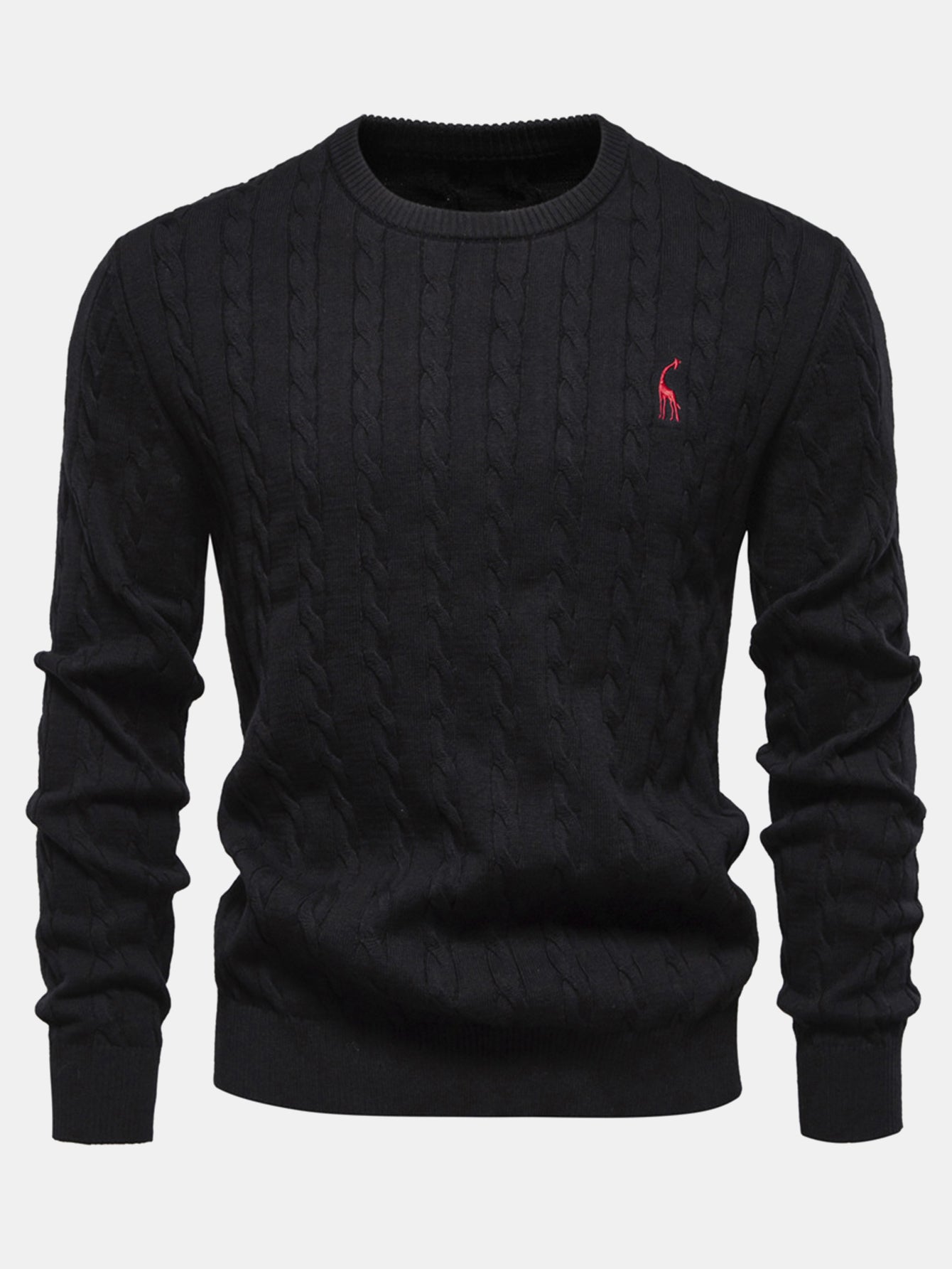 Elías® | Giraffe Embroidery Twist Jacquard Sweater