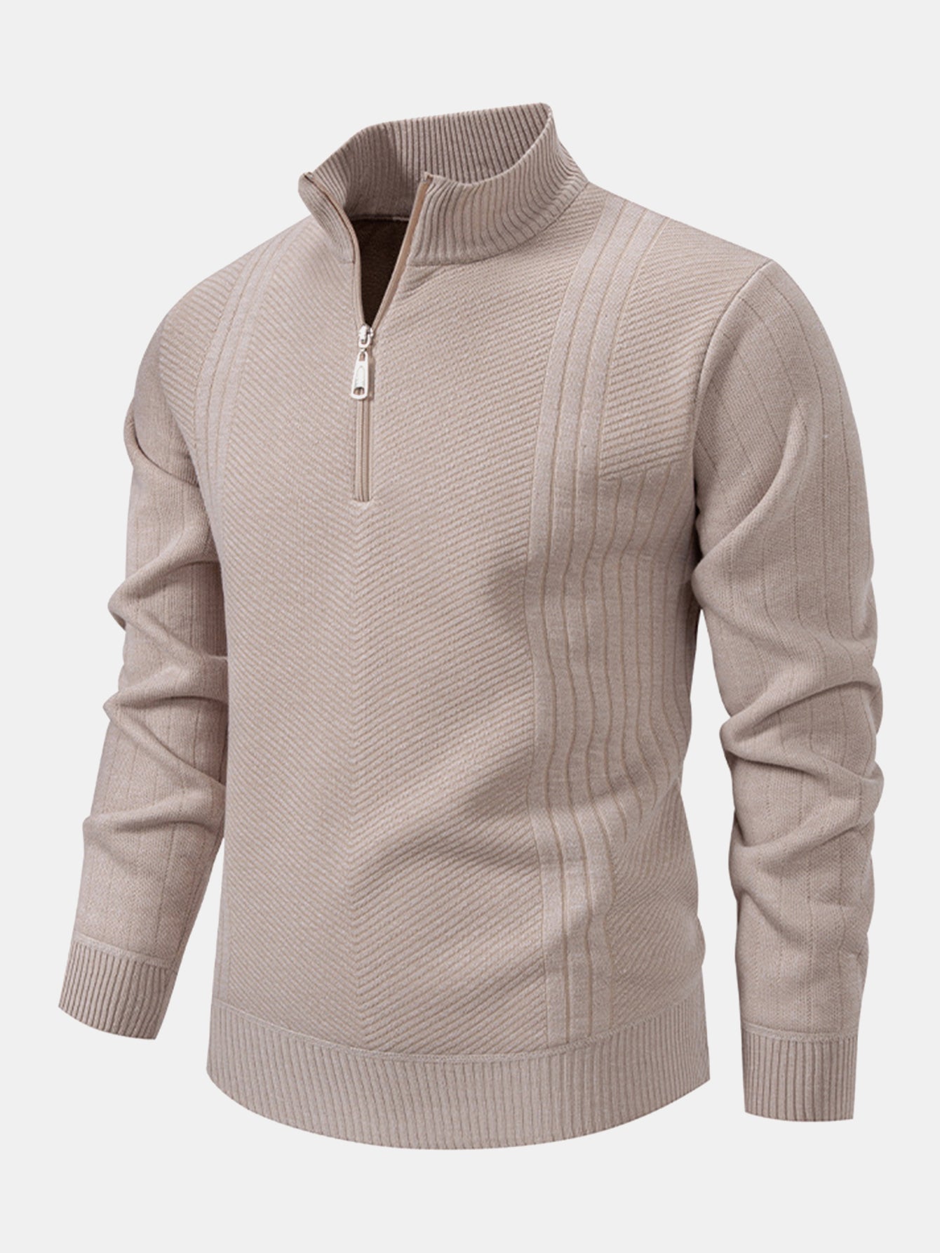 Aureliano® | Stripe Quarter Zip Sweater
