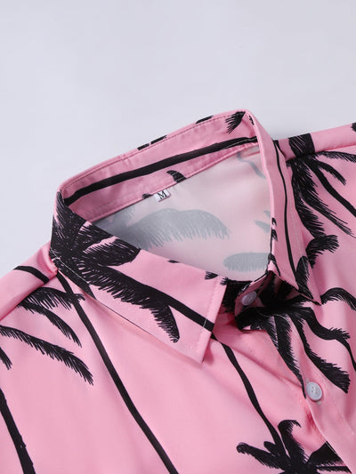 Allen® | Palm Tree Print Button Up Shirt
