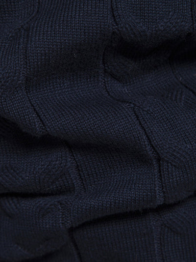 Hanibal® | Contrast Geometric Jacquard Quarter-Zip Sweater