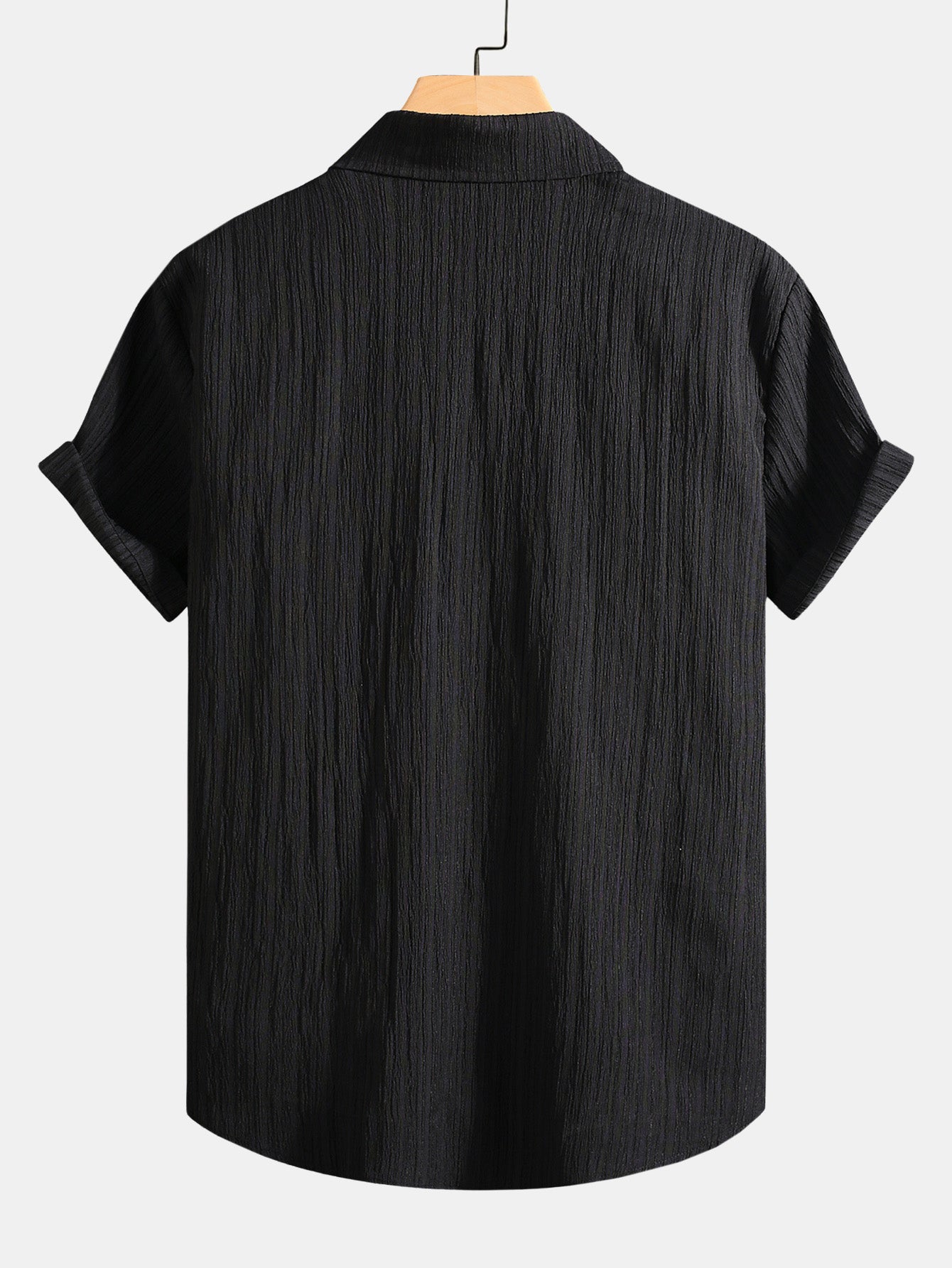 Ambrosius® | Wrinkled Texture Print Button Up Shirt