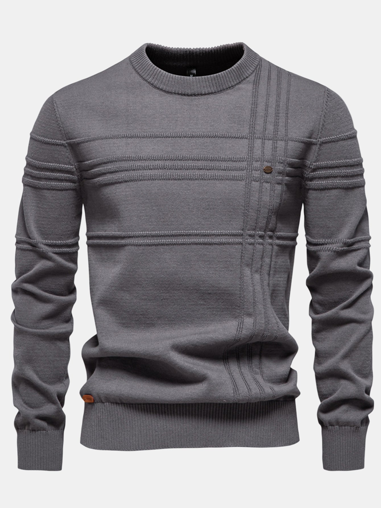 Gaudencio® | Striped Jacquard Crewneck Sweater