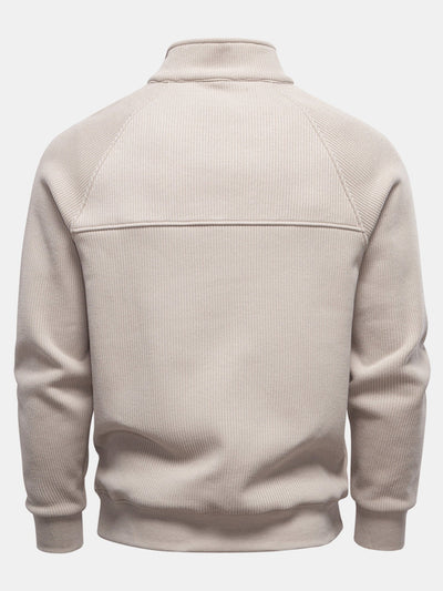 Gareth® | Ribbed Raglan Sleeve Quarter Zip Sweatshirt