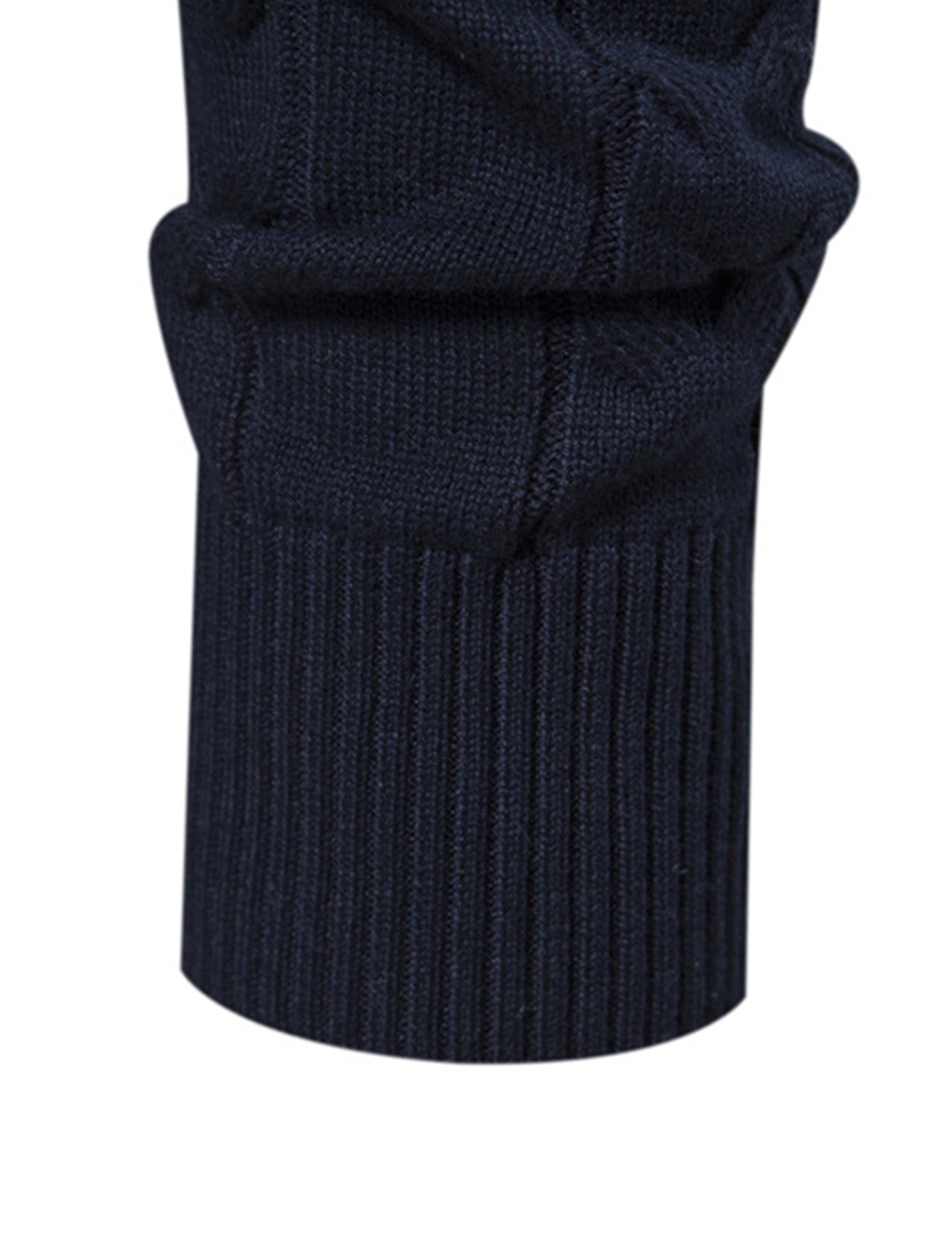 Hanibal® | Contrast Geometric Jacquard Quarter-Zip Sweater