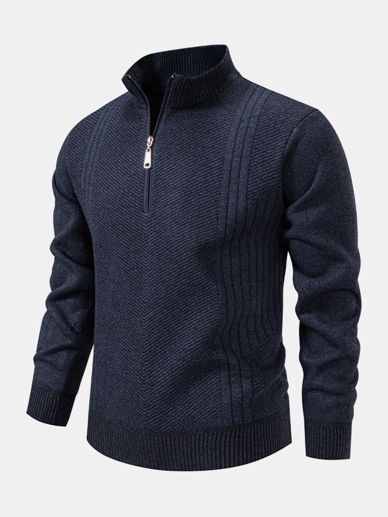Aureliano® | Stripe Quarter Zip Sweater