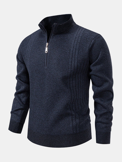 Aureliano® | Stripe Quarter Zip Sweater