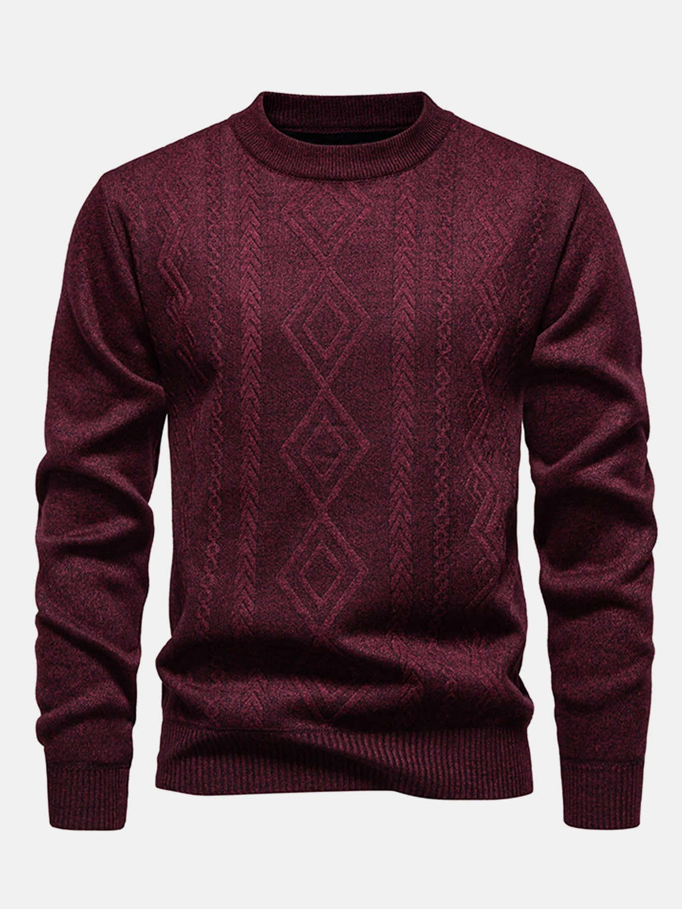 Asad® | Geometric Jacquard Crewneck Sweater
