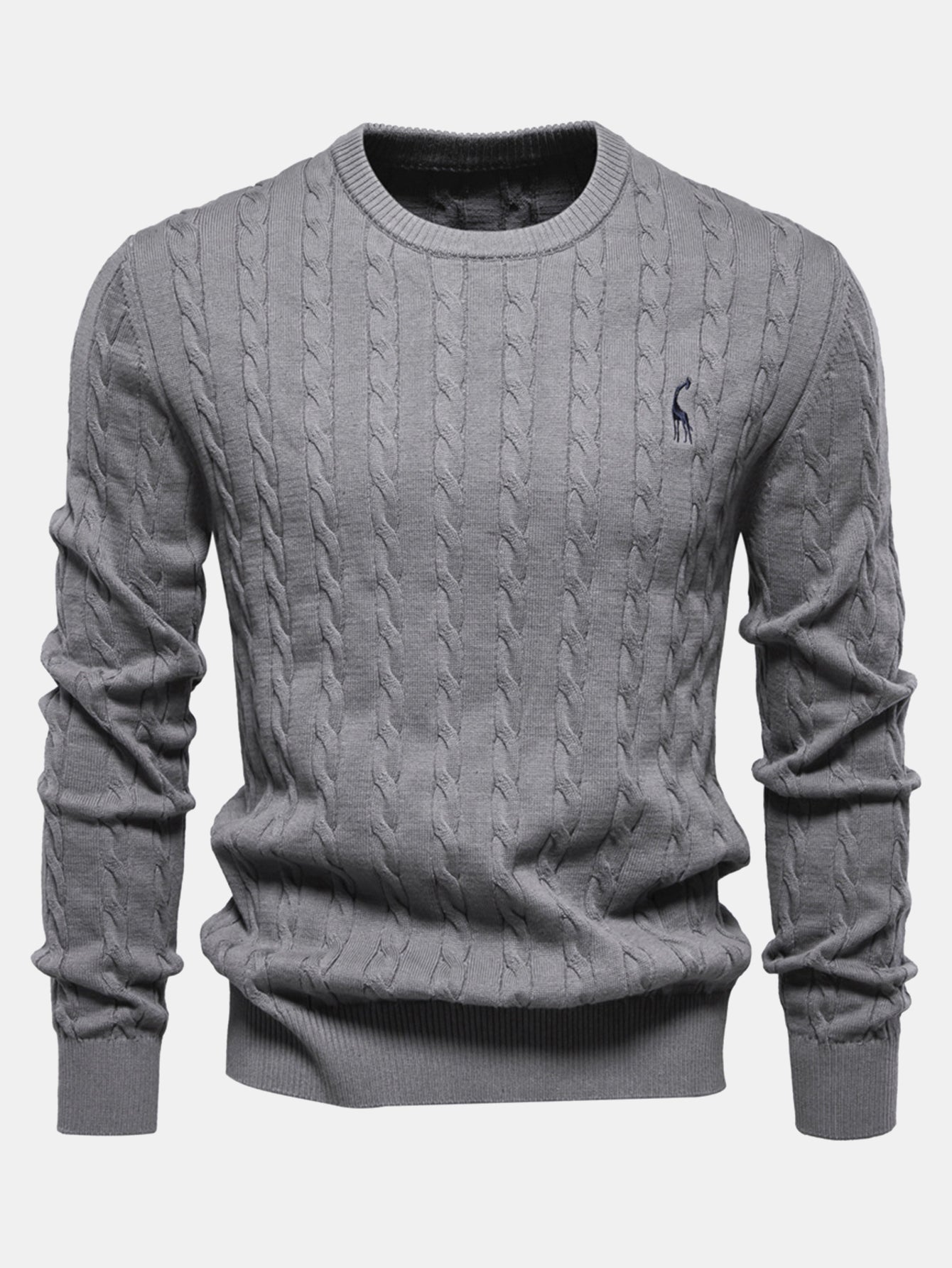 Elías® | Giraffe Embroidery Twist Jacquard Sweater