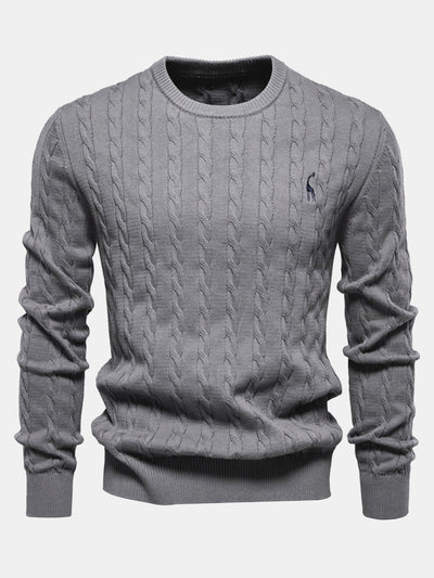 Elías® | Giraffe Embroidery Twist Jacquard Sweater