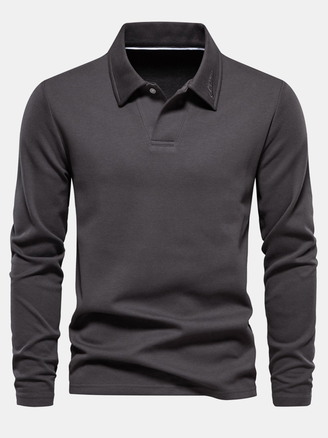 William | Long Sleeved V-Neck Polo Shirt