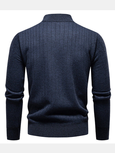 Aureliano® | Stripe Quarter Zip Sweater