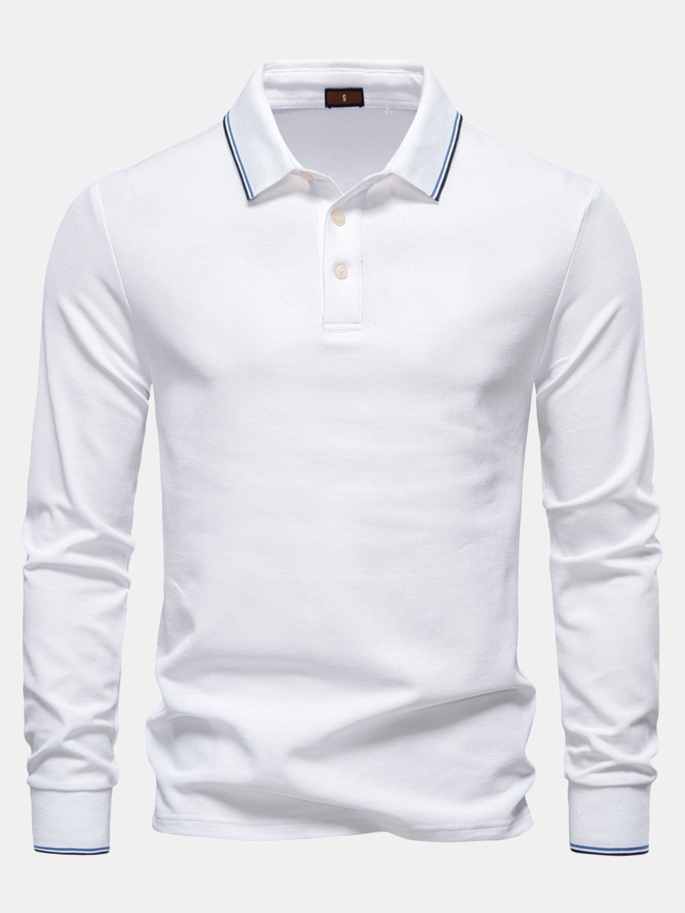 Horacio® | Long Sleeved Contrast Polo Shirt
