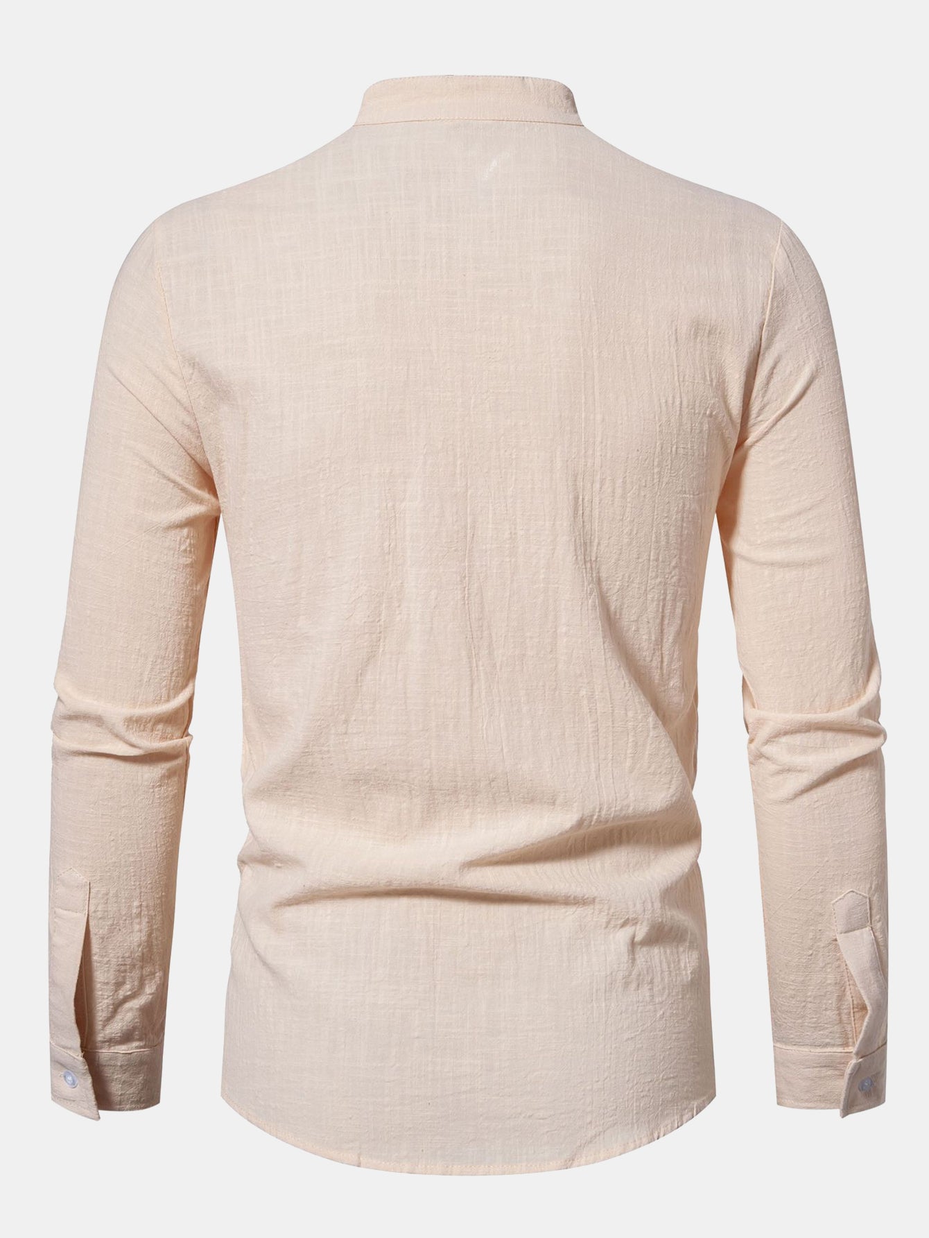 Ian® | Long Sleeved Textured Stand Collar Shirt